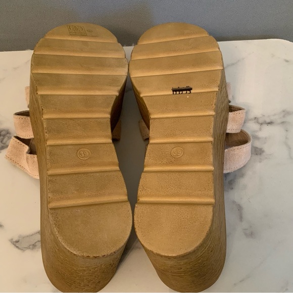 Athena Handmade Greek Summer Sandals Wedge Platform Creamy nude colour Size 9 - Picture 7 of 7